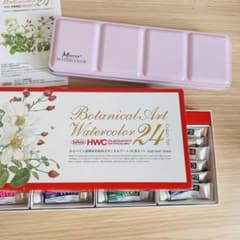 ホルベイン　 透明水彩絵具 ボタニカルアート 24色　パレット付きのサムネイル