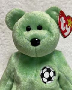 ty★Kicks サッカー グリーンくま★ビーニーベイビーズ