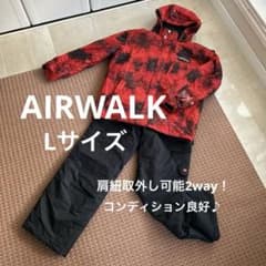★美品★AIRWALK スキー スノーボード ウェア L 肩紐取外し2way！ ☆美品☆AIRWALK スキー スノーボード ウェア L 肩紐取外し2way