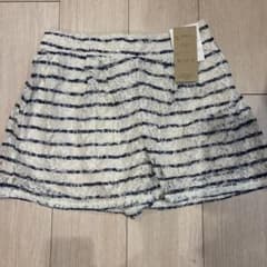 ストライプ レース キュロット Mサイズのサムネイル