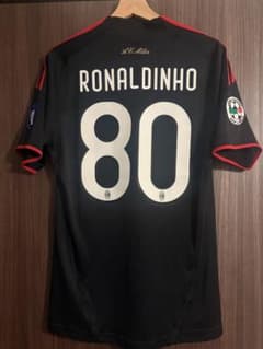 ACミラン 09/10 #80 ロナウジーニョ ユニフォーム ACミラン（AC Milan）09-10 3RD サード #80 ロナウジーニョ