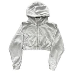 GLOWNY（グロウニー）クロップドパーカー / グレーのサムネイル