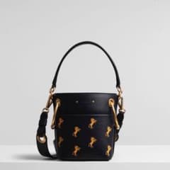 Chloe クロエ ROY ロイ ミニバケットバッグ リトルホース ネイビー 
