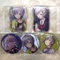 プロセカ 日野森志歩 缶バッジ スクエア缶バッジ グリ缶 5点セット