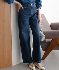 타키자와 마키 씨 착용 VeryOggi 게재 23 구 DENIM 스트레치 와이드 팬츠