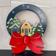 トールペイント。クリスマスリース。リース。 トールペイント(クリスマスリース) - メルカリ