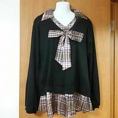 大きいサイズ☆重ね着仕様☆トップスのサムネイル