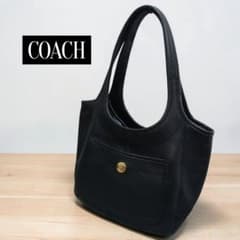 美品★COACH★コーチ★ワンショルダー★トートバッグ★シボ革★黒★ゴールド金具