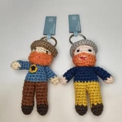 ゴッホ展　ゴッホ　編みぐるみ　東京美術館　キーホルダー　2人セット　あみぐるみ ゴッホ展 ゴッホ 編みぐるみ 東京美術館 キーホルダー 2人セット