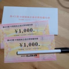 ビックカメラ　株主優待（〜23年11月末）のサムネイル