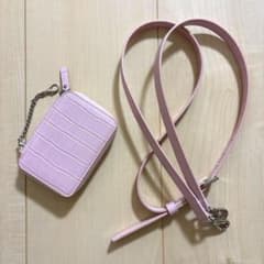 ショルダーストラップ ウォレット カードケース ピンク 鈴木亜美 大野