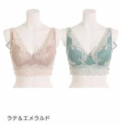 エ.ヘラ ファインコットン レーシーブラレット二枚組のサムネイル