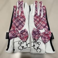 M.U SPORTS レディース ゴルフグローブ 両手用 リボン チェック M.U SPORTS レディース ゴルフグローブ 両手用 リボン チェック | Mercari