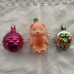 f ソビエト ヴィンテージ ガラスオーナメント アンティーク クリスマス