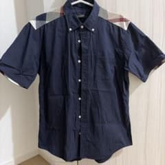 BLACK LABEL CRESTBRIDGE 半袖シャツ ネイビー M - メルカリ