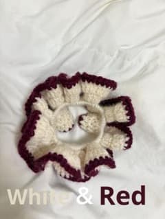 ハンドメイド ニットシュシュ バイカラーのサムネイル