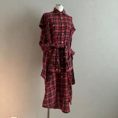 新品タグ付 R13 WRAP DRESS 変形 チェックシャツワンピース S - メルカリ