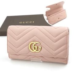 ✨Sランク✨ GUCCI 長財布　マーモント　ダブルG シェブロンキルティング ✨Sランク✨ GUCCI 長財布 マーモント ダブルG シェブロンキルティング