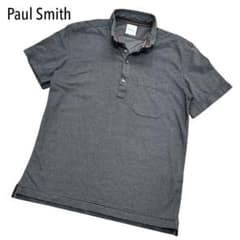 Paul Smith ポールスミス マルチストライプ ポロシャツ グレー L