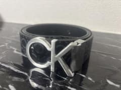 Calvin Klein CK ロゴバックル ベルト モノグラム ブラックのサムネイル