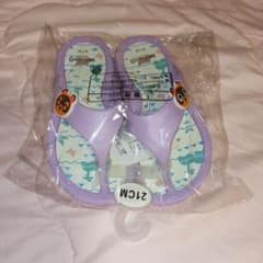 【新品未使用】あつまれ　どうぶつの森　ビーチサンダル　サンダル21cm パープルのサムネイル