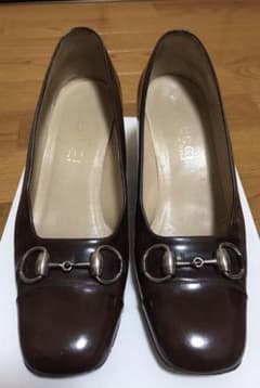 GUCCI  ホースビット ヒール レザー スエード 24cmのサムネイル
