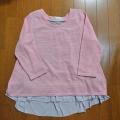 【本日限定値下げ】アネラリュクス　ピンク　七部袖ニットのサムネイル