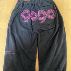 9090 スウェットパンツ ゼブラロゴ ブラックSのサムネイル