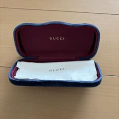 GUCCI メガネケース ブルー ベルベットのサムネイル