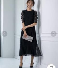 troisieme chaco チュールフロッキードットワンピースのサムネイル