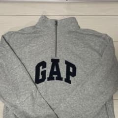 GAP ハーフジップ　スウェット　グレーのサムネイル