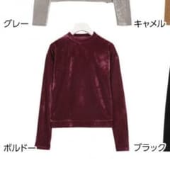 値下げ中！ベロア素材トップスのサムネイル