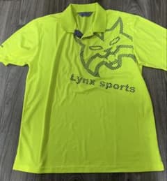 Free shipping Lynx Men's Golf Wear LL Short Sleeve Polo Shirt Yellow