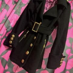 d.i.a 未使用品　黒　ウール ラメピーコート 平成ギャル d.i.a 未使用品 黒 ウール ラメピーコート 平成ギャル - メルカリ