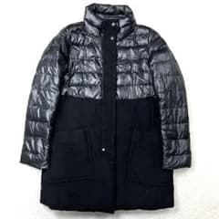 MAXMARA MARELLA 切り替えダウンコート スタンドカラー ブラック 