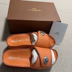 COACH サンダル オレンジ　厚底のサムネイル