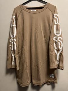 Stussy ステューシー オールド袖ロゴラグラン カットソー ベージュ00年代のサムネイル