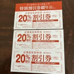 アールディーシーグループ 特別割引券綴り 20%OFF 3枚 - 2