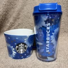 スターバックス ブルーフラワー タンブラー マグ 2点セットのサムネイル