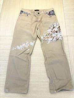 激レア　さとり　総桜刺繍パンツ　w36のサムネイル