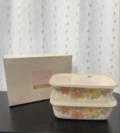 昭和レトロ　未使用　EJIRY 保存容器　2セット　フレッシュパッカーセット EJIRY エジリー ホーロー保存容器マグノリア 2個フレッシュパッカー