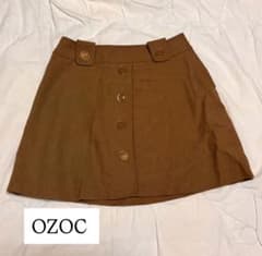 【OZOC】ブラウン ミニスカートのサムネイル