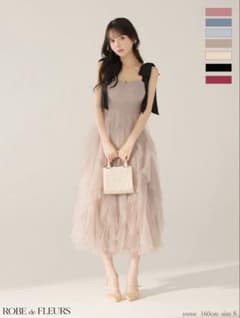 ROBE de FLEURS チュールフリルドレス Sサイズのサムネイル