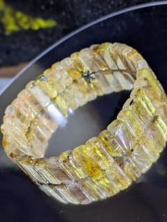 ルチルクォーツ バングル 12.5mm ブラジル産 天然石 金運のサムネイル