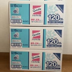 花王トイレクイックル詰め替え 10枚×12パック　3箱のサムネイル