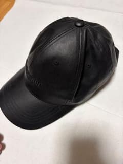 レザーコーティングキャップ 黒