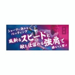 北海道日本ハムファイターズ 淺間大基　サイン入り応援タオル 選手直筆応援タオル （淺間 大基 ＃8） BLU