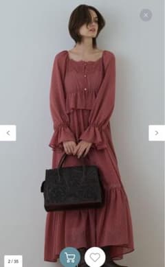 GRACE CONTINENTAL レースコンビカットジャガードワンピースのサムネイル