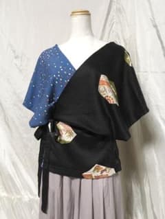 ◆和甦品◆着物リメイク カシュクールブラウス ナンバー丸のサムネイル
