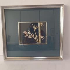 金工師 光則作 純銀製 貴金属画 純銀竹笹図 壁飾り 金工師 光則作 純銀製 貴金属画 純銀竹笹図 壁飾り - メルカリ